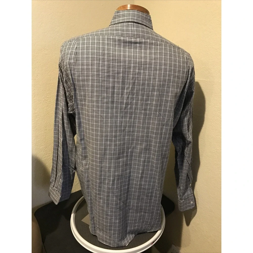 POLO Ralph Lauren Mens Shirt Button Up Lowell Sport Plaid Long Sleeve Navy Sz L